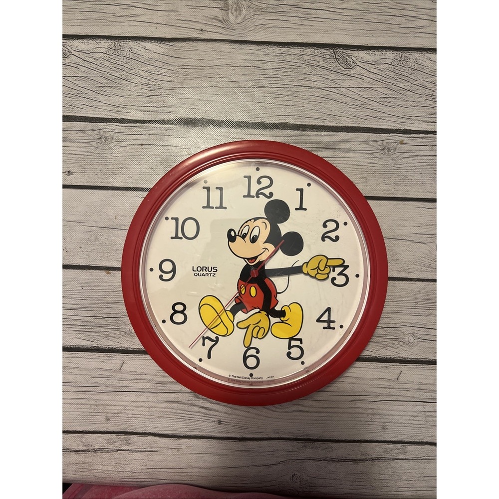 9815/519 Lorus Quartz Mickey Mouse Wall Clock Tested & Works